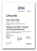 Handwerkskammer Düsseldorf Meister für Rohr-, Kanal- und Industrieservice